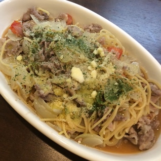 一つ鍋で作る豚肉と玉ねぎたっぷりパスタ